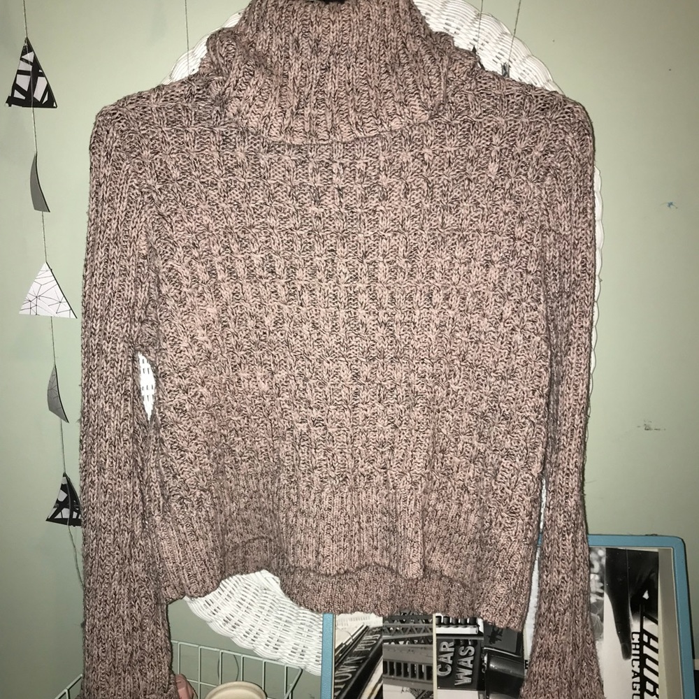 Free people cropped turtleneck sweater
